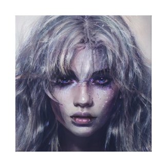 Serene Mystical Dark Fantasy Female Portrait