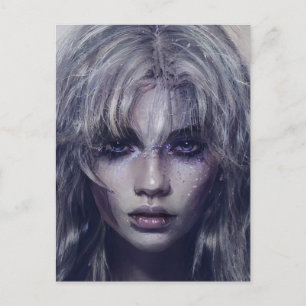 Serene Mystical Dark Fantasy Female Portrait Card