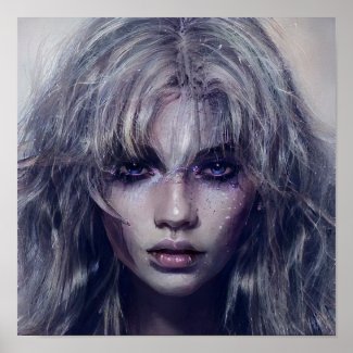 Serene Mystical Dark Fantasy Female Portrait