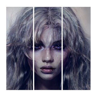 Serene Mystical Dark Fantasy Female Portrait