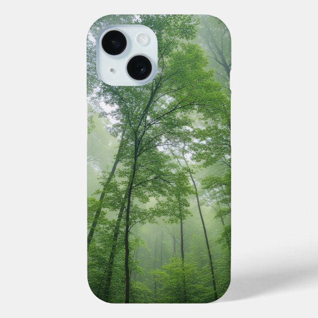 Serene Nature-Inspired Art - Emerald Forest Mist  Case-Mate iPhone Case (Back)