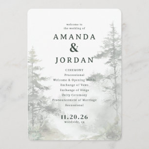 Serene Nature-Inspired Ceremony Inviting Tone Pale Programme