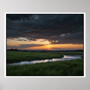 Serene Nature Landscape Scene Poster