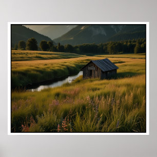 Serene Nature Landscape Scene Poster