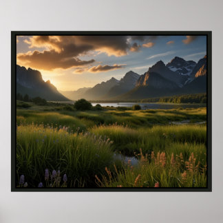 Serene Nature Landscape Scene Poster