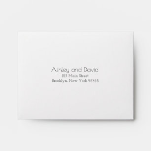 Serene Note Card Return Address Envelope