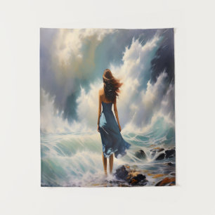 Serene Ocean Escape – Coastal Art Tapestry