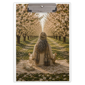 Serene Orchard Sticky Notes | Romantic Botanical  Clipboard