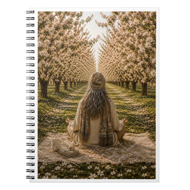 Serene Orchard Sticky Notes | Romantic Botanical  Notebook (Front)