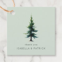 Serene Pale Green Watercolor Tree