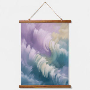 Serene Pastel Abstract Wave Dreamy Art Hanging Tapestry
