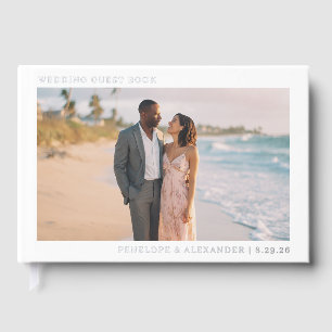 Serene Pastel Beach Photo Guest Book