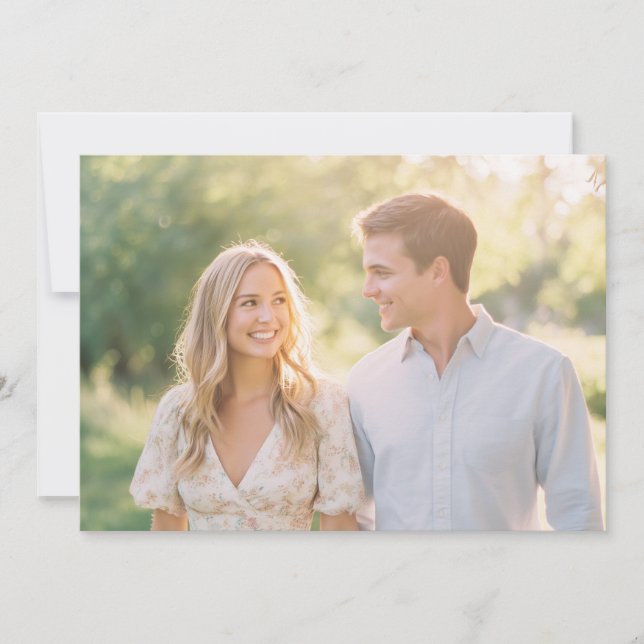 Serene Pastel Floral Photo Invitation (Front)