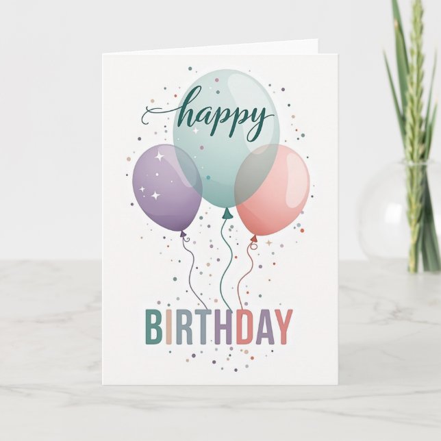 Serene Pastel Orbs Card (Front)