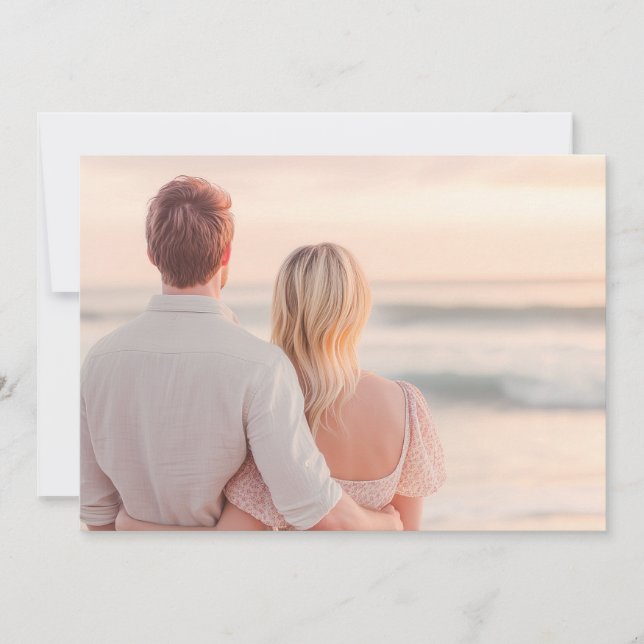 Serene Pastel Romantic Photo Invitation (Front)