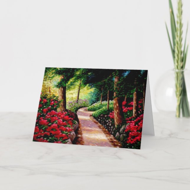 Serene Path Greeting Cards (Front)