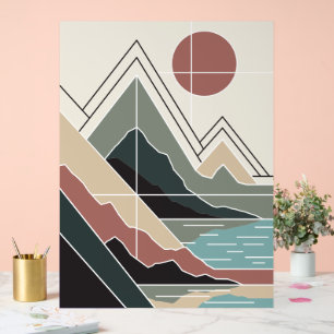 Serene Peaks Acrylic Sign