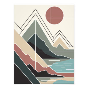 Serene Peaks Photo Print