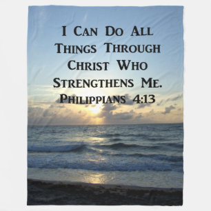 SERENE PHILIPPIANS 4:13 PHOTO DESIGN FLEECE BLANKET