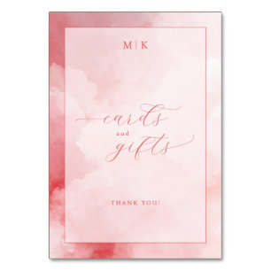 Serene Pink Clouds Table Number