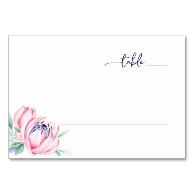 Serene Pink Lotus Table Number (Front)