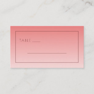 Serene Pink Ombre Table Sign Place Card