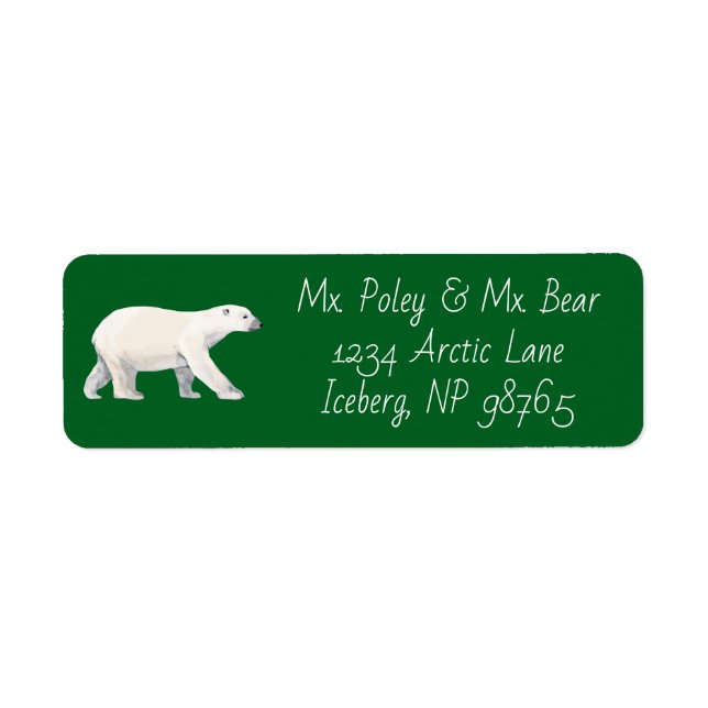 Serene Polar Bear on Green (Front)