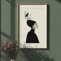 Serene Profile: Raven & Branches Fashion Portrait