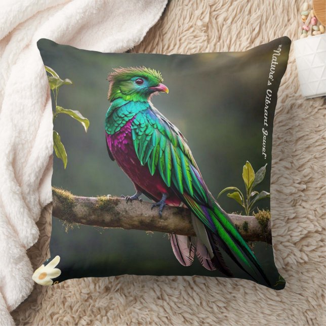 "Serene Quetzal" Cushion (Blanket)