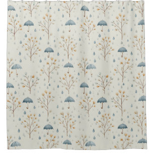 Serene Rain Garden Floral Pattern (10) Shower Curtain