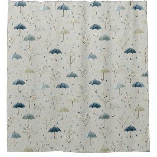 Serene Rain Garden Floral Pattern (11) Shower Curtain