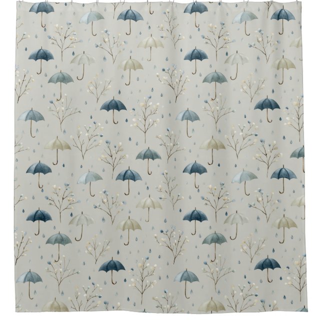 Serene Rain Garden Floral Pattern (11) Shower Curtain (Front)