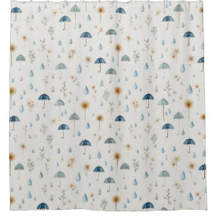 Serene Rain Garden Floral Pattern (12) Shower Curtain