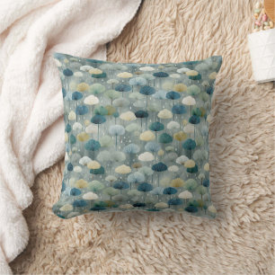 Serene Rain Garden Floral Pattern (1) Cushion