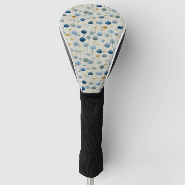 Serene Rain Garden Floral Pattern (2) Golf Head Cover (Front)