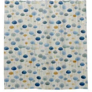 Serene Rain Garden Floral Pattern (2) Shower Curtain