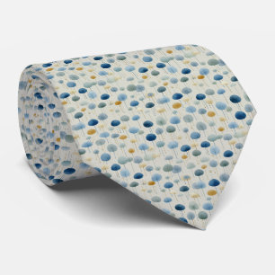 Serene Rain Garden Floral Pattern (2) Tie