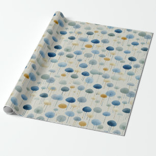 Serene Rain Garden Floral Pattern (2) Wrapping Paper