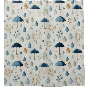 Serene Rain Garden Floral Pattern (3) Shower Curtain