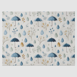 Serene Rain Garden Floral Pattern (3) Tissue Paper