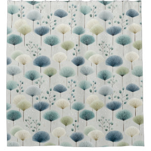 Serene Rain Garden Floral Pattern (5) Shower Curtain