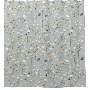 Serene Rain Garden Floral Pattern (7) Shower Curtain