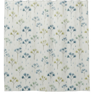 Serene Rain Garden Floral Pattern (9) Shower Curtain