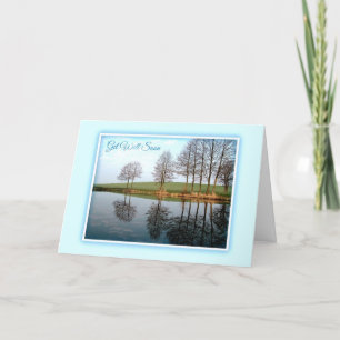Serene Reflections of Nature Get Well Card