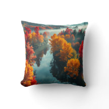 Serene River Shore Reflection Nature Art