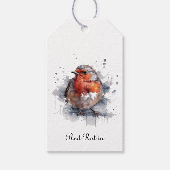 Serene Robin, custom Gift Tags (Front)