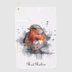 Serene Robin, custom Golf Towel