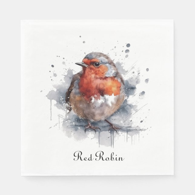 Serene Robin, custom Napkin (Front)