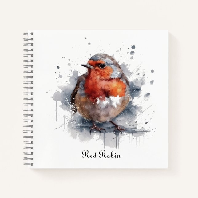 Serene Robin, custom Notebook (Front)
