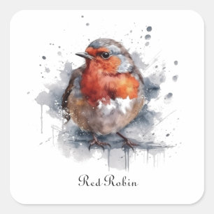 Serene Robin, custom Square Sticker